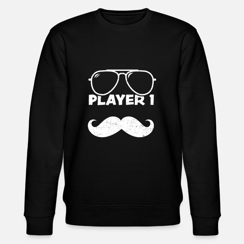 Player 1 - Father's Day - Stanley/Stella Unisex Bio-Sweatshirt CHANGER - Schwarz