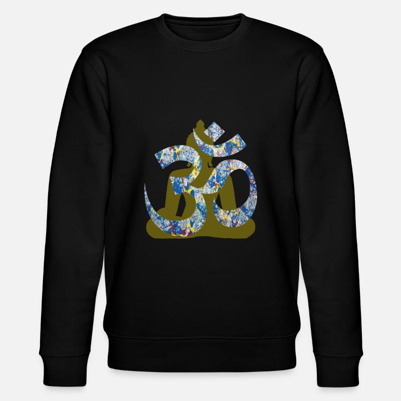 om with buddha e 205 - Stanley/Stella CHANGER Unisex Organic Sweatshirt - black