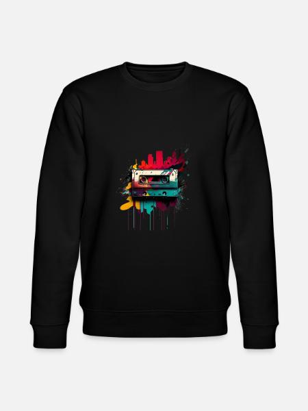 Retro Mixtape - Stanley/Stella CHANGER Unisex Organic Sweatshirt - black