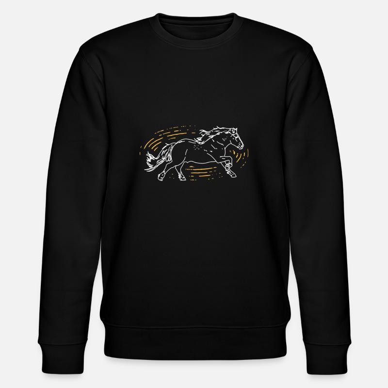 Pferd - Stanley/Stella Unisex Bio-Sweatshirt CHANGER  - Schwarz