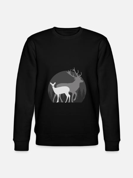 Hunting hunting doe deer - Stanley/Stella CHANGER Unisex Organic Sweatshirt - black