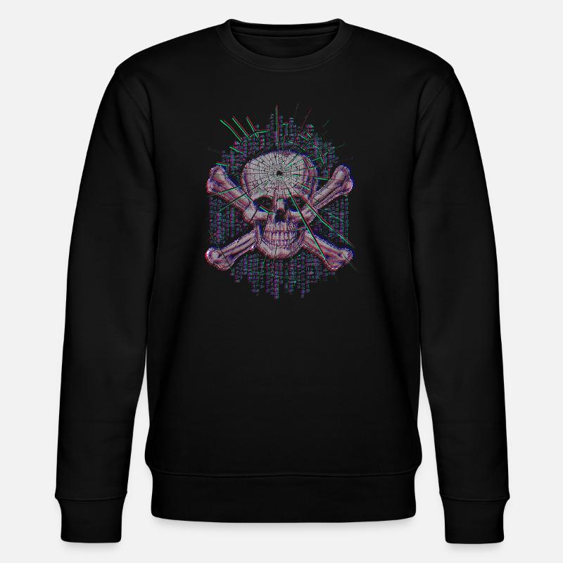 Fatal Error (Skull) - Stanley/Stella Unisex Bio-Sweatshirt CHANGER - Schwarz