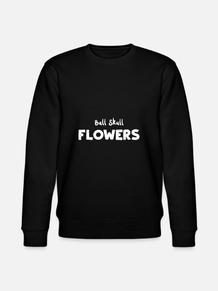 Bull Skull Flowers - Texas - Stanley/Stella CHANGER Unisex Organic Sweatshirt - black