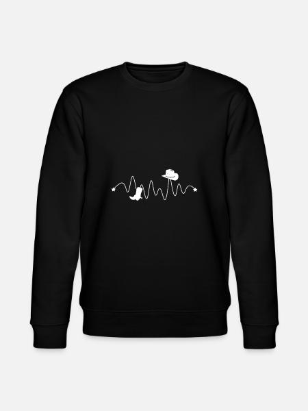 Line dance heartbeat - Stanley/Stella CHANGER Unisex Organic Sweatshirt - black