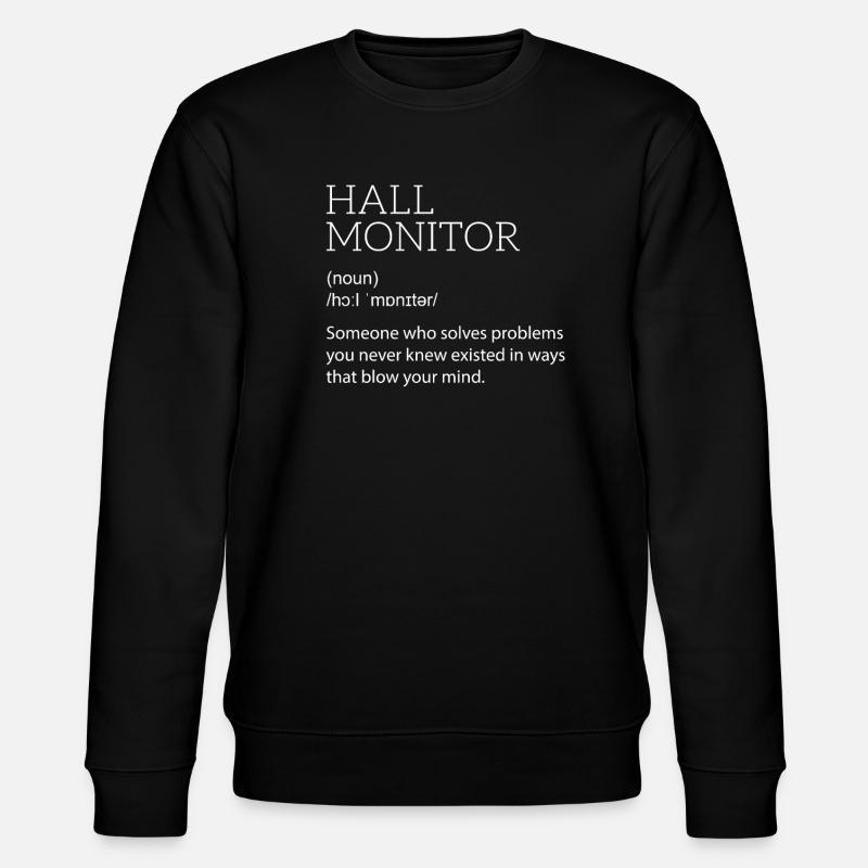 Moniteur de hall - Sweat bio CHANGER Stanley/Stella Unisexe - noir