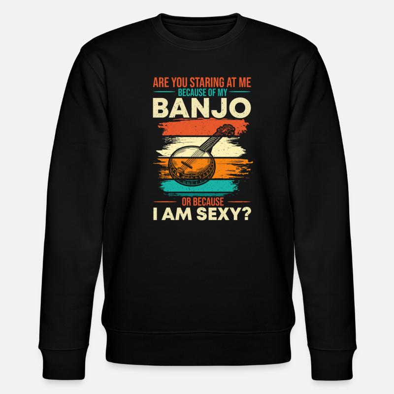 Bluegrass Banjo - Stanley/Stella Unisex Bio-Sweatshirt CHANGER  - Schwarz