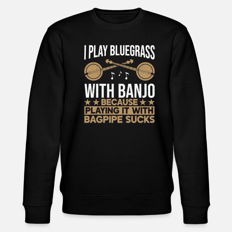 Bluegrass Banjo - Stanley/Stella Unisex Bio-Sweatshirt CHANGER  - Schwarz