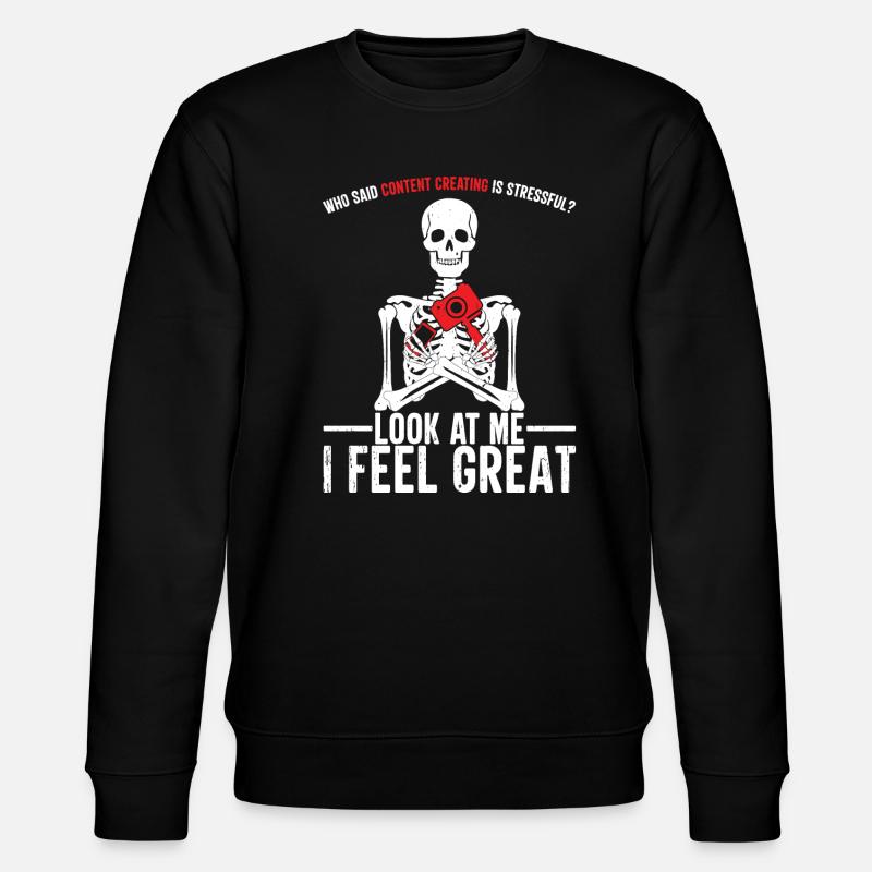 Content creator vlogger - Stanley/Stella CHANGER Unisex Organic Sweatshirt - black