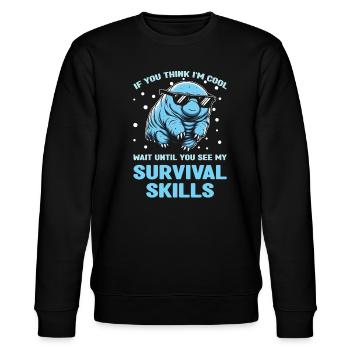 Tardigrade Microbiology waterbear - Stanley/Stella CHANGER Unisex Organic Sweatshirt - black - Front - Nik (191cm) & Marisol (170cm)