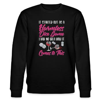 Bunco funny bunco night - Stanley/Stella CHANGER Unisex Organic Sweatshirt - black - Front - Nik (191cm) & Marisol (170cm)