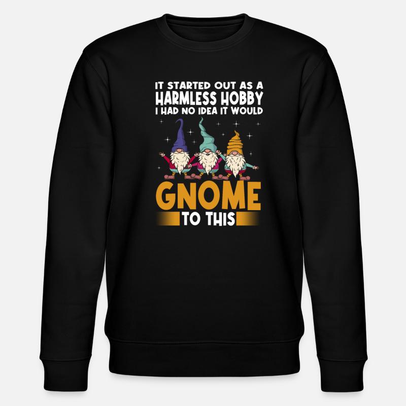 Gnomes - Stanley/Stella Unisex Bio-Sweatshirt CHANGER  - Schwarz
