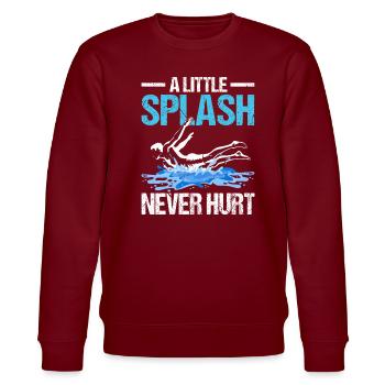 Bellyflop Belly Flop - Stanley/Stella CHANGER Unisex Organic Sweatshirt - burgundy - Front - Nik (191cm) & Marisol (170cm)