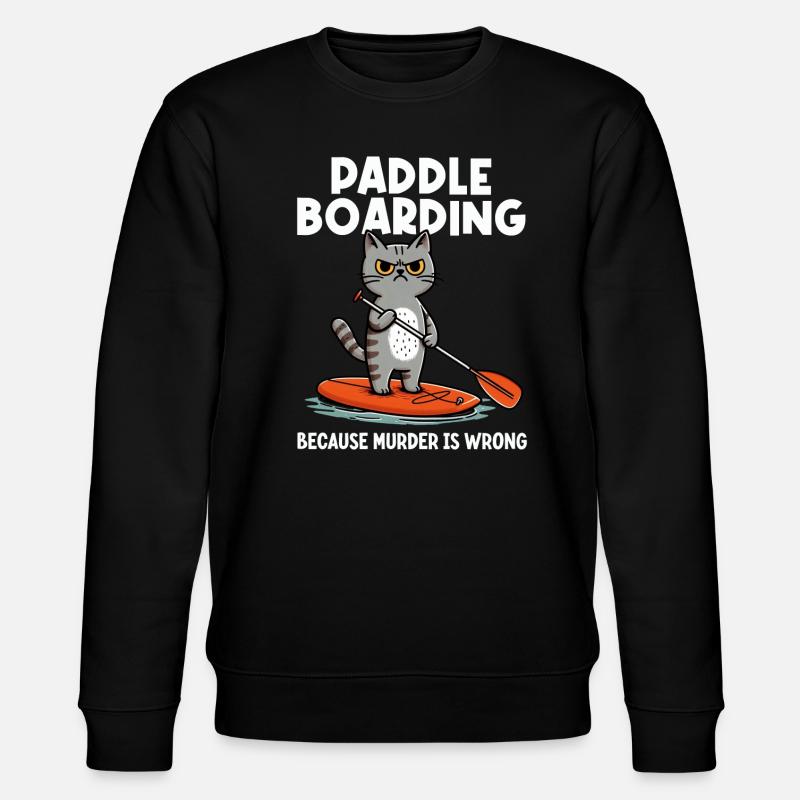 Paddleboarding Paddle Board SUP Paddleboarder - Stanley/Stella CHANGER Unisex Organic Sweatshirt - black