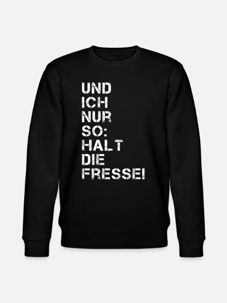 Fresse halten - Stanley/Stella Unisex Bio-Sweatshirt CHANGER  - Schwarz