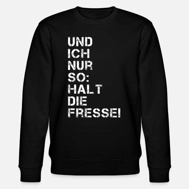 Fresse halten - Stanley/Stella Unisex Bio-Sweatshirt CHANGER - Schwarz