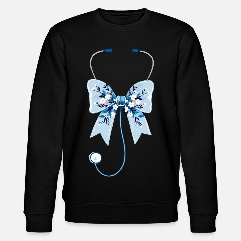 Krankenschwester, Stethoskop, Schleife - Stanley/Stella Unisex Bio-Sweatshirt CHANGER  - Schwarz