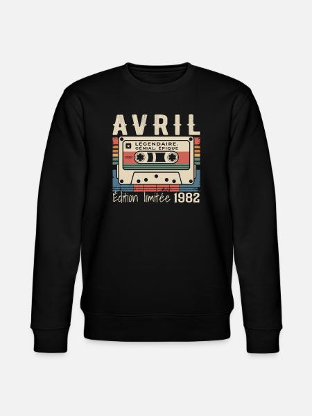 avril 1982 April 1982 - Sweat bio CHANGER Stanley/Stella Unisexe - noir