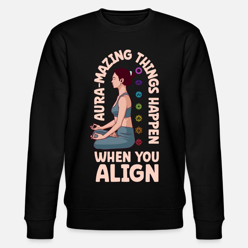 Pouvoir d’Aura - Alignement du Chakra - Sweat bio CHANGER Stanley/Stella Unisexe - noir
