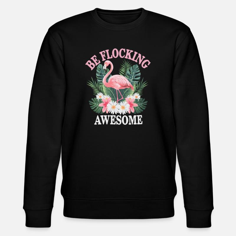 Flamingo - Stanley/Stella Unisex Bio-Sweatshirt CHANGER  - Schwarz