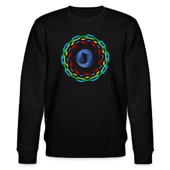Kreise J - Stanley/Stella Unisex Bio-Sweatshirt CHANGER  - Schwarz - Vorne - Nik (191cm) & Marisol (170cm)