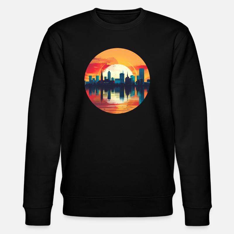 Hagen Skyline - Stanley/Stella Unisex Bio-Sweatshirt CHANGER  - Schwarz