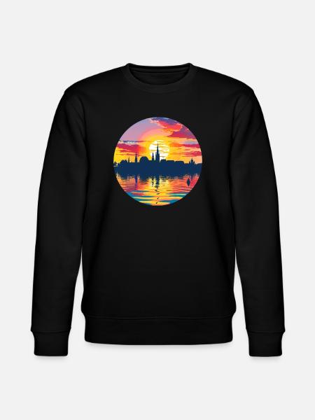 Konstanz Skyline - Stanley/Stella Unisex Bio-Sweatshirt CHANGER - Schwarz