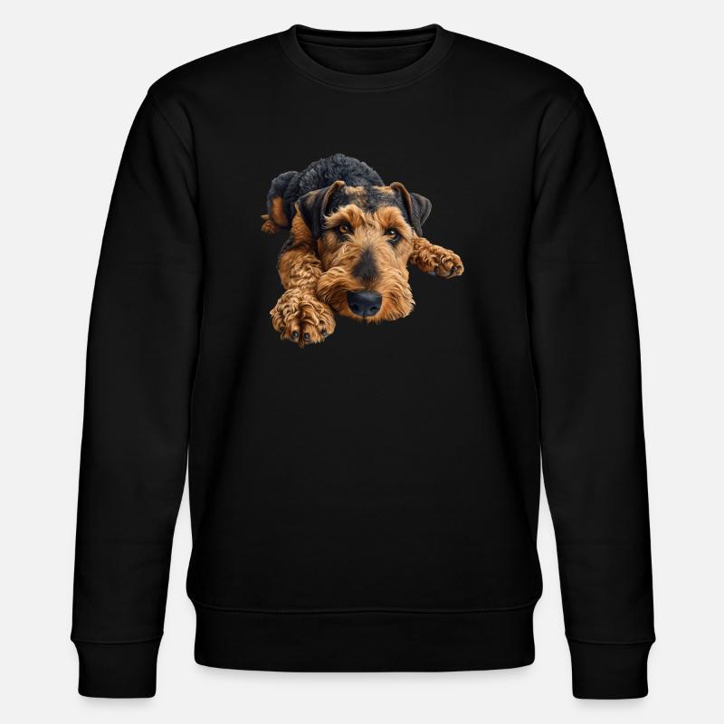 Airedale Terrier - Stanley/Stella CHANGER Unisex Organic Sweatshirt - black
