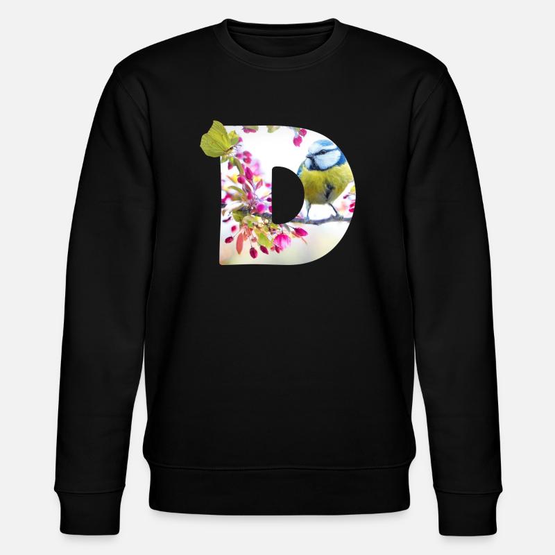 spring bird butterfly d - Stanley/Stella CHANGER Unisex Organic Sweatshirt - black