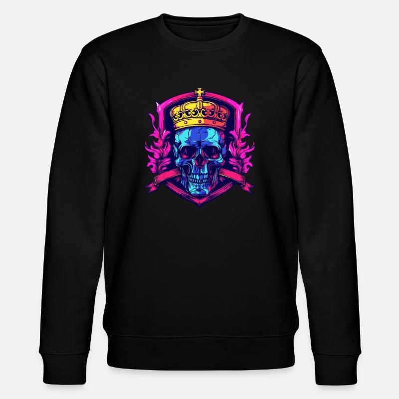 Couronne Squelette Roi - Sweat bio CHANGER Stanley/Stella Unisexe - noir