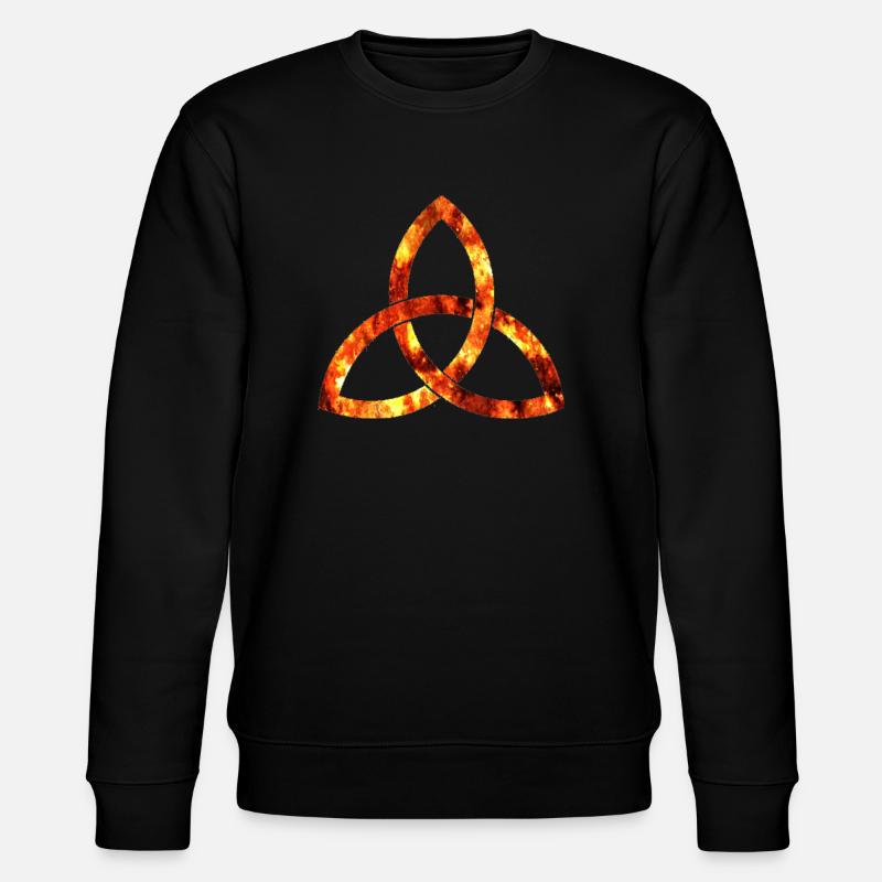 Celtic symbol 3 fire - Stanley/Stella CHANGER Unisex Organic Sweatshirt - black