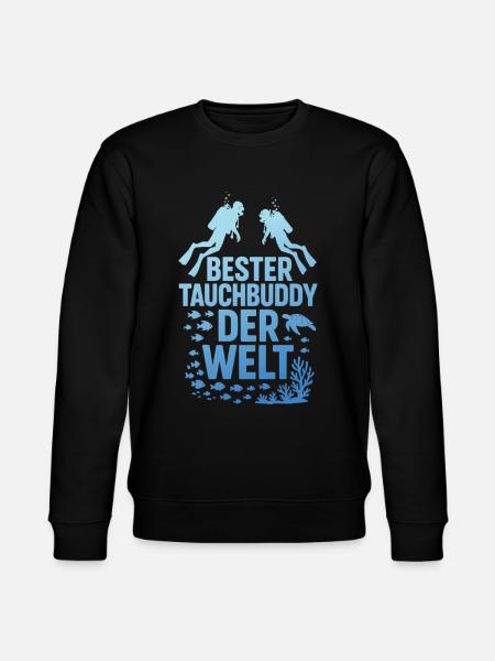 Bester Tauchbuddy der Welt Lustiger Spruch Tauchen - Stanley/Stella Unisex Bio-Sweatshirt CHANGER  - Schwarz
