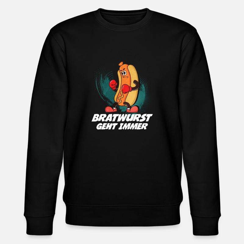 Bratwurst als Geschenk - Stanley/Stella Unisex Bio-Sweatshirt CHANGER  - Schwarz