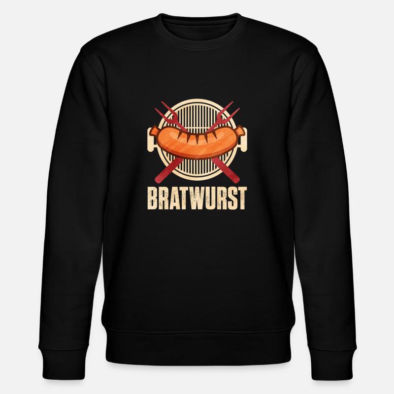 Bratwurst als Geschenk - Stanley/Stella Unisex Bio-Sweatshirt CHANGER  - Schwarz