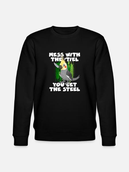 African Grey Parrot Gift - Stanley/Stella CHANGER Unisex Organic Sweatshirt - black
