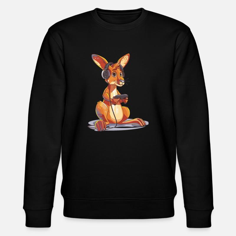 Känguru Videospiel - Stanley/Stella Unisex Bio-Sweatshirt CHANGER  - Schwarz