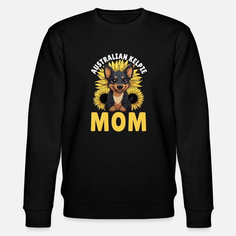 Kelpie Dog Gift - Stanley/Stella CHANGER Unisex Organic Sweatshirt - black