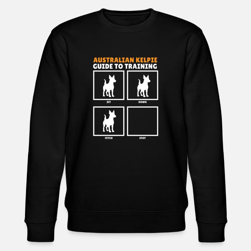 Kelpie Dog Gift - Stanley/Stella CHANGER Unisex Organic Sweatshirt - black