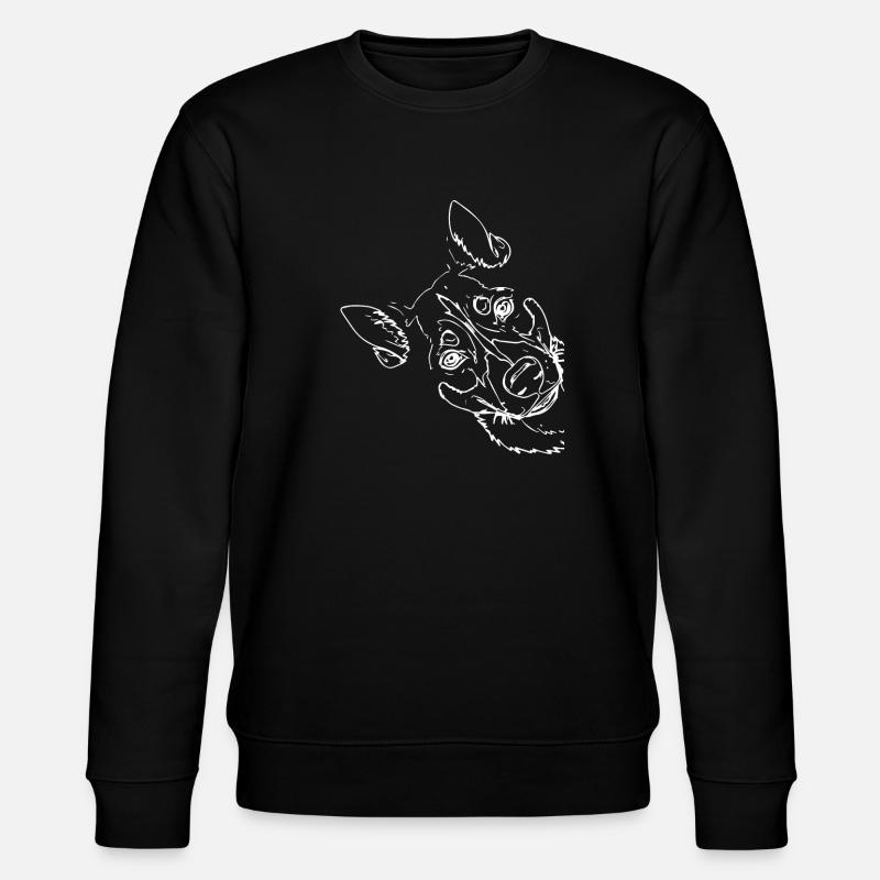 Kelpie Dog Gift - Stanley/Stella CHANGER Unisex Organic Sweatshirt - black