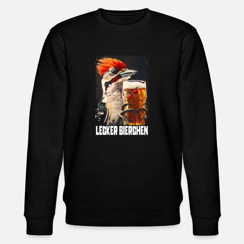 Lecker Bierchen Specht - Stanley/Stella Unisex Bio-Sweatshirt CHANGER  - Schwarz