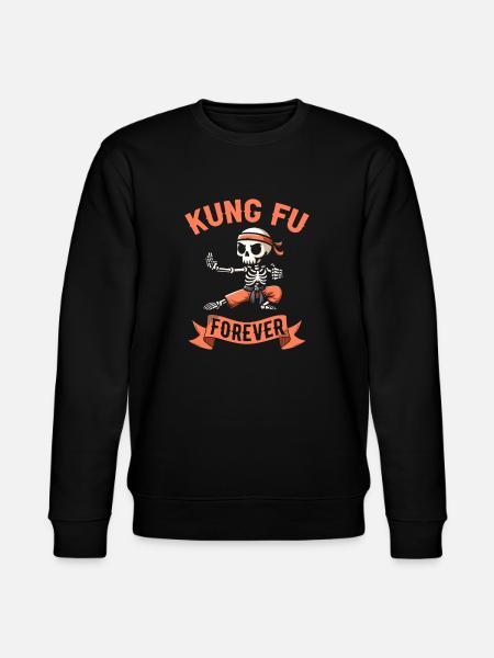 Kung Fu Skeleton - Stanley/Stella CHANGER Unisex Organic Sweatshirt - black