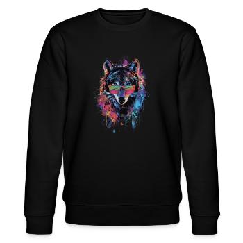Loup - Sweat bio CHANGER Stanley/Stella Unisexe - noir - Devant - Nik (191cm) & Marisol (170cm)