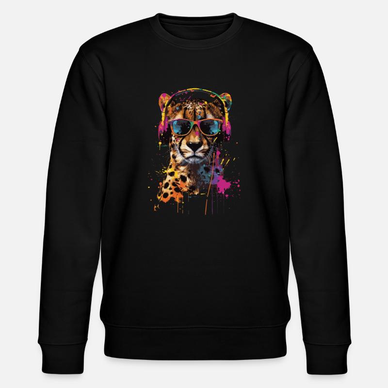 Gepard - Stanley/Stella Unisex Bio-Sweatshirt CHANGER  - Schwarz