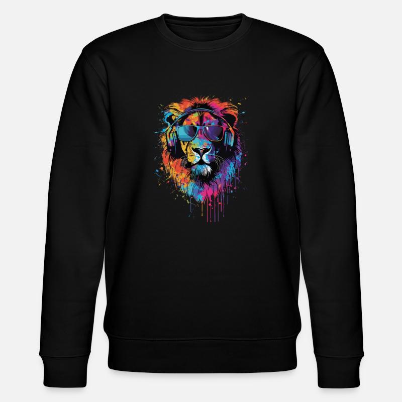 Löwe - Stanley/Stella Unisex Bio-Sweatshirt CHANGER  - Schwarz