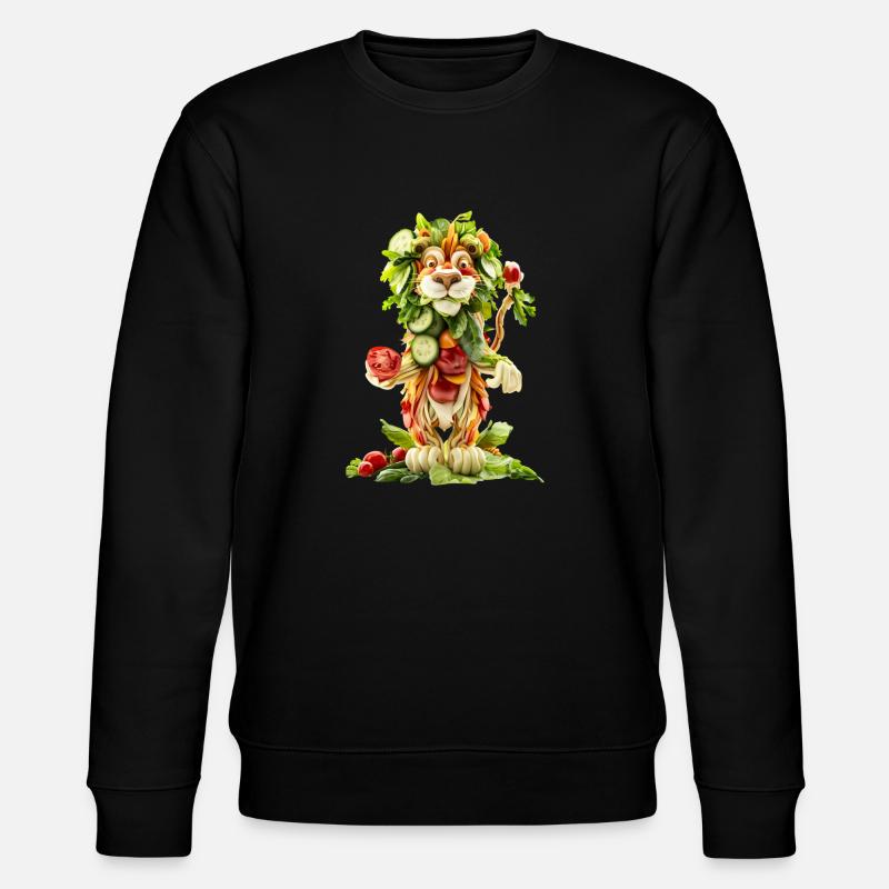Löwe Salat - Stanley/Stella Unisex Bio-Sweatshirt CHANGER  - Schwarz