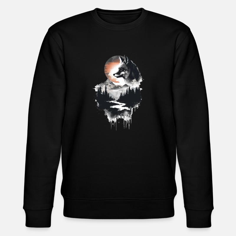 Fuchs - Stanley/Stella Unisex Bio-Sweatshirt CHANGER  - Schwarz
