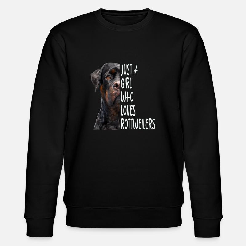 Rottweiler Girl Geschenk - Stanley/Stella Unisex Bio-Sweatshirt CHANGER  - Schwarz