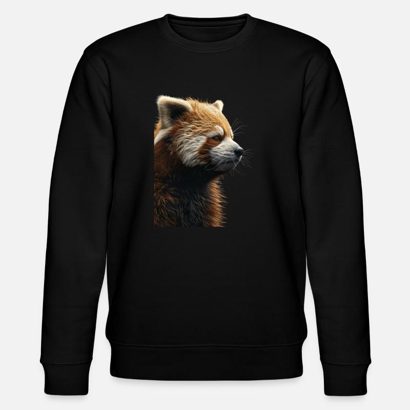 Roter Panda - Stanley/Stella Unisex Bio-Sweatshirt CHANGER  - Schwarz
