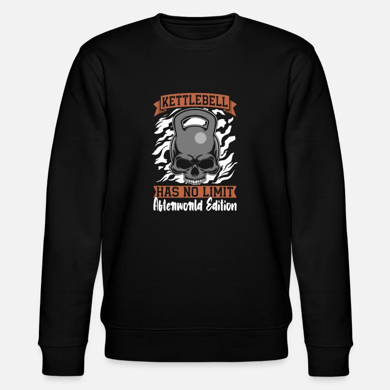 Kettlebell Schädel - Stanley/Stella Unisex Bio-Sweatshirt CHANGER  - Schwarz