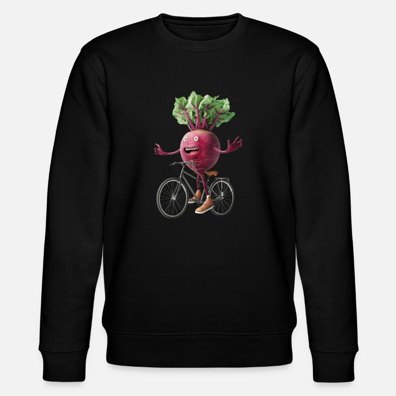 Beetroot Bicycle - Stanley/Stella CHANGER Unisex Organic Sweatshirt - black