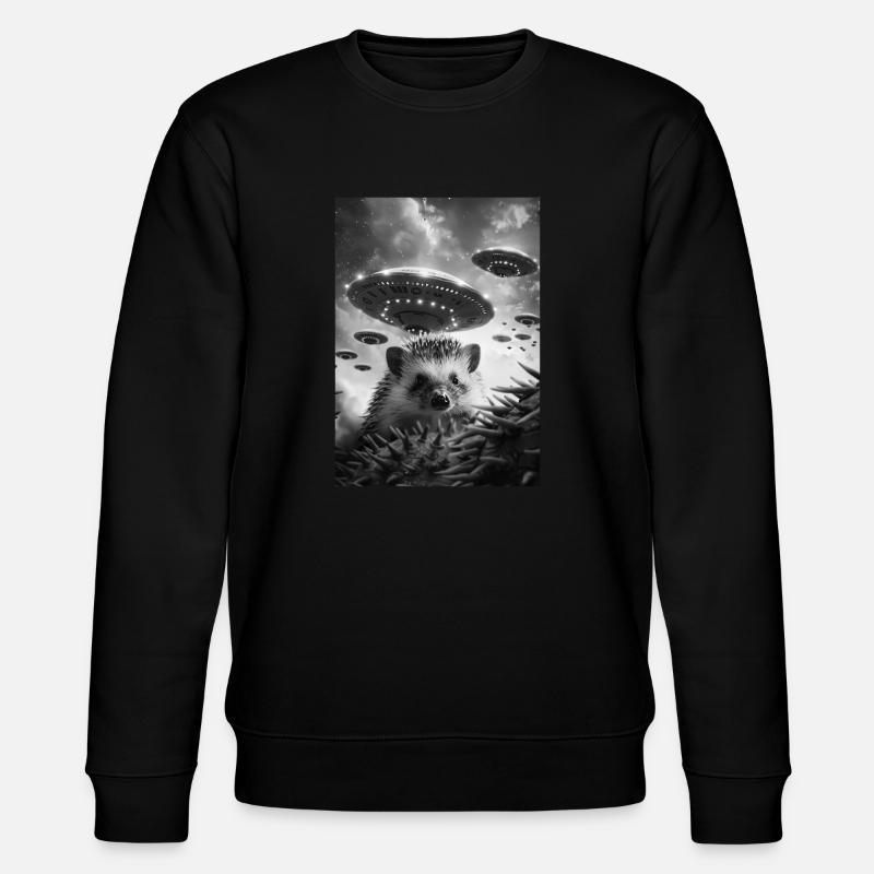 Ufo Selfie Igel - Stanley/Stella Unisex Bio-Sweatshirt CHANGER  - Schwarz